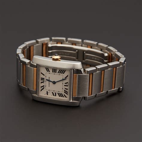 pre owned cartier tank francaise gold|cartier tank must vs francaise.